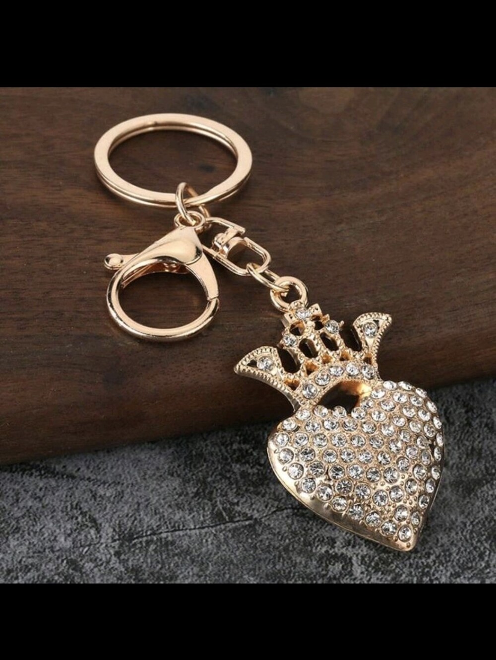 Heart With Crown Bag Charm/ Keychain NEW